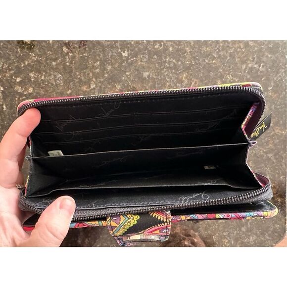 Vera Bradley Turn Lock Large Wrist Bag Clutch - Picture 6 of 7